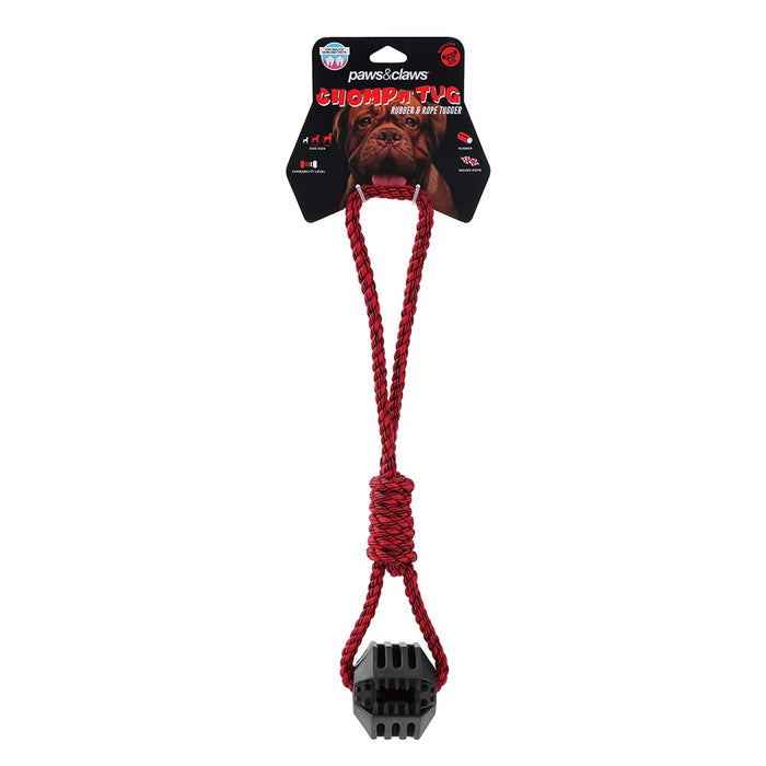 Paws & Claws CHOMP N TUG GEO TPR + ROPE TUGGERS  45X10X5CM