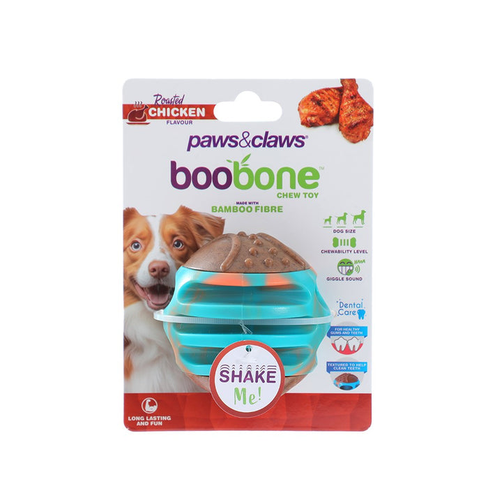 Paws & Claws BOOBONE TPR GIGGLE BALL CHICKEN & PEANUT BUTTER 8X8X8CM
