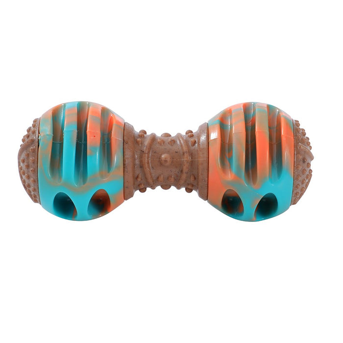 Paws & Claws BOOBONE TPR GIGGLE DUMBELL CHICKEN & PEANUT BUTTER 14X5.6X5.6CM
