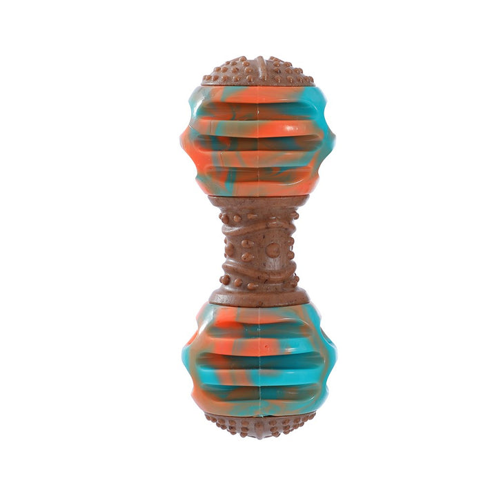 Paws & Claws BOOBONE TPR GIGGLE DUMBELL CHICKEN & PEANUT BUTTER 14X5.6X5.6CM
