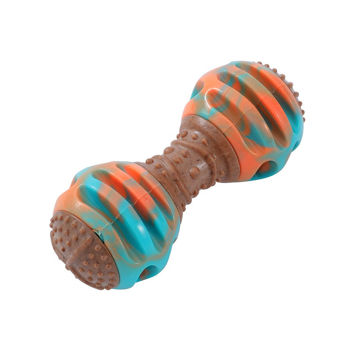 Paws & Claws BOOBONE TPR GIGGLE DUMBELL CHICKEN & PEANUT BUTTER 14X5.6X5.6CM