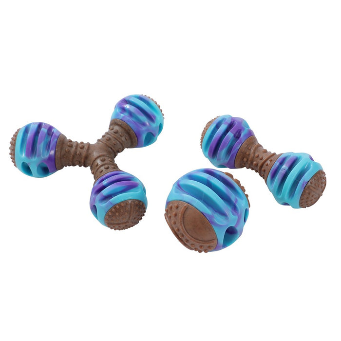 Paws & Claws BOOBONE TPR GIGGLE TRI TOY CHICKEN & PEANUT BUTTER 16.3X16.3X5.6CM