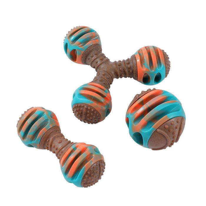 Paws & Claws BOOBONE TPR GIGGLE TRI TOY CHICKEN & PEANUT BUTTER 16.3X16.3X5.6CM