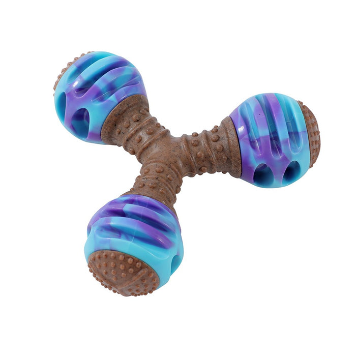 Paws & Claws BOOBONE TPR GIGGLE TRI TOY CHICKEN & PEANUT BUTTER 16.3X16.3X5.6CM