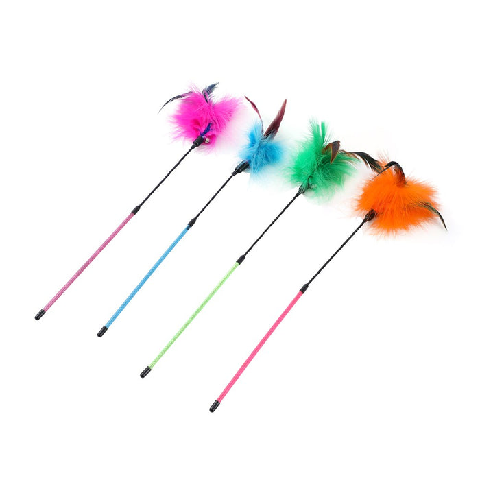 Paws & Claws POUNCE SPRINGING FEATHER CAT DANGLER COLS 48X1CM
