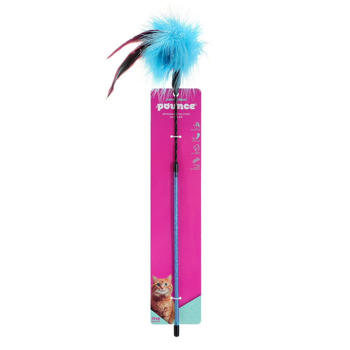 Paws & Claws POUNCE SPRINGING FEATHER CAT DANGLER COLS 48X1CM