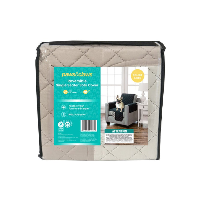 Paws & Claws REVERSIBLE SINGLE SOFA COVER 1.65x1.9M