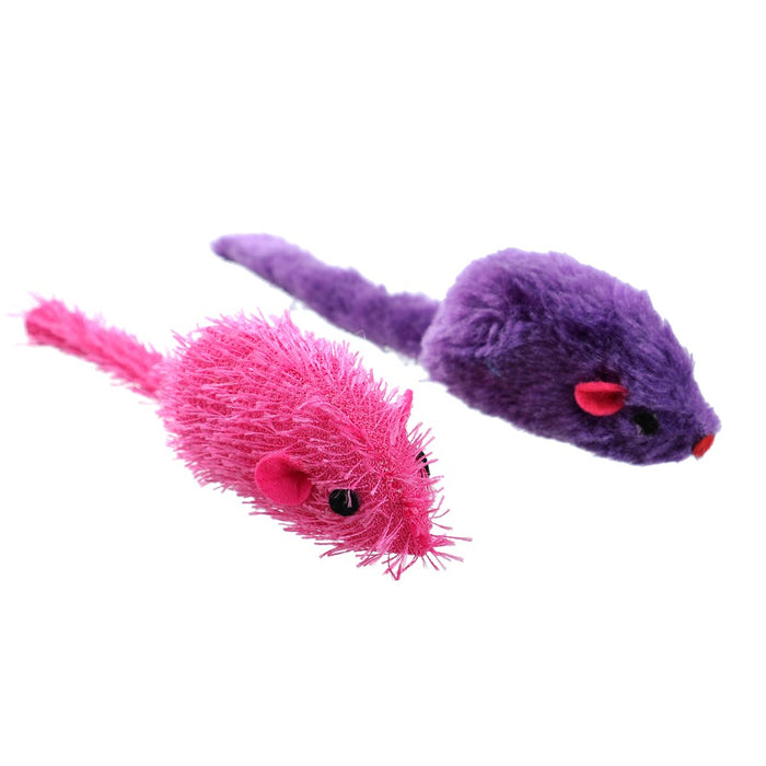 Paws & Claws POUNCE PLUSH MICE 2PK 17X5X5CM