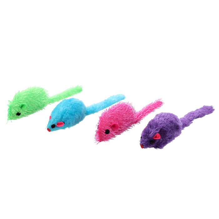 Paws & Claws POUNCE PLUSH MICE 2PK 17X5X5CM