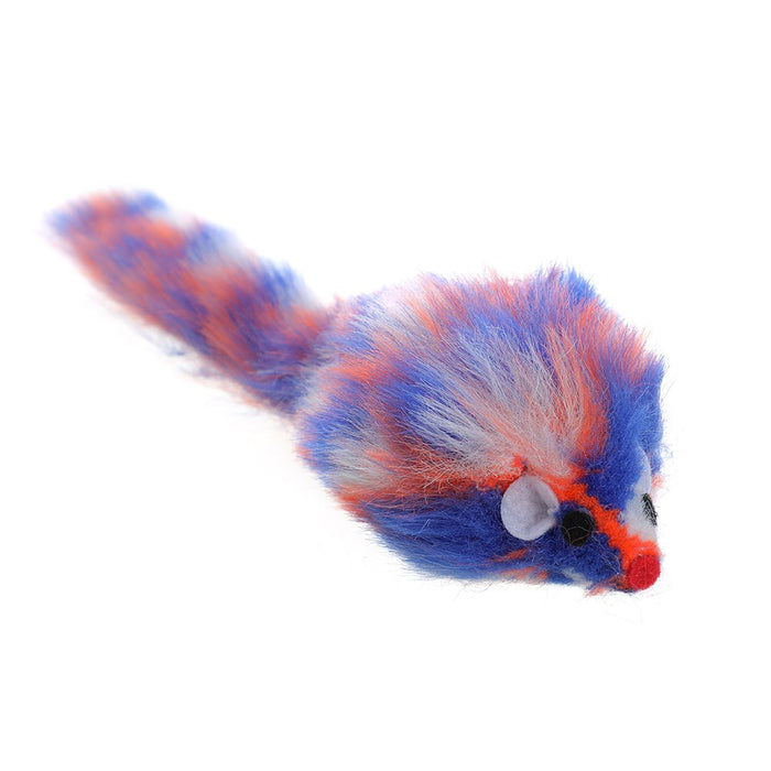Paws & Claws POUNCE FURRY PLUSH MOUSE COLS 17X4CM