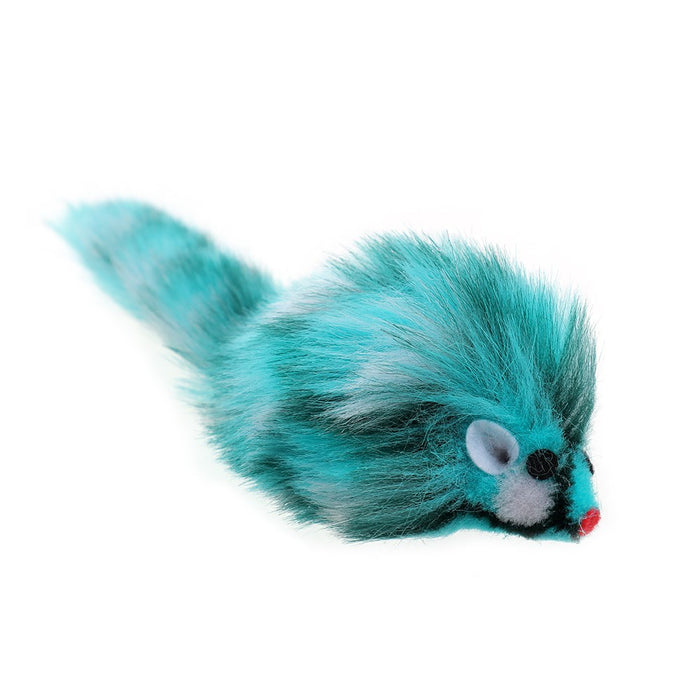 Paws & Claws POUNCE FURRY PLUSH MOUSE COLS 17X4CM