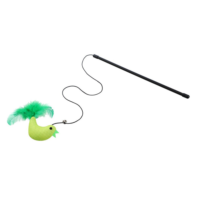 Paws & Claws POUNCE PLUSH BIRD CAT DANGLER COLS 30CM