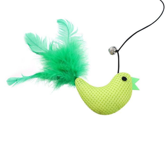 Paws & Claws POUNCE PLUSH BIRD CAT DANGLER COLS 30CM