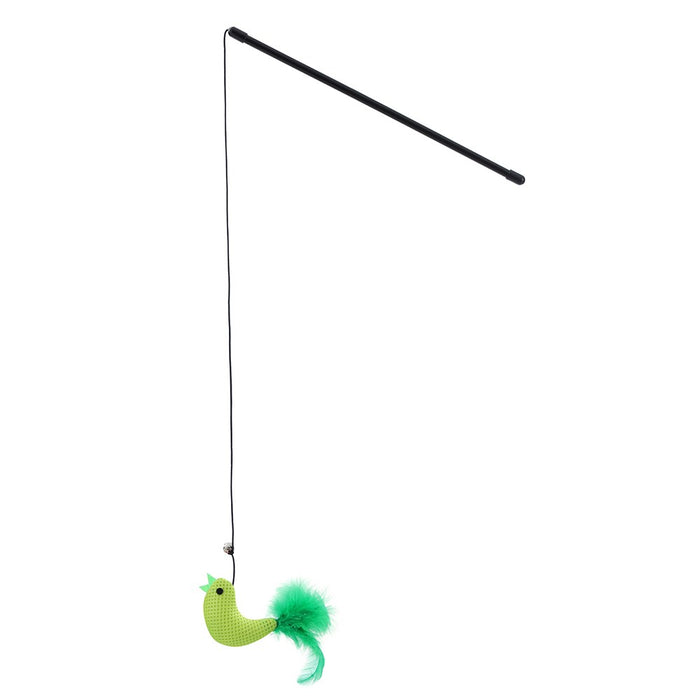Paws & Claws POUNCE PLUSH BIRD CAT DANGLER COLS 30CM