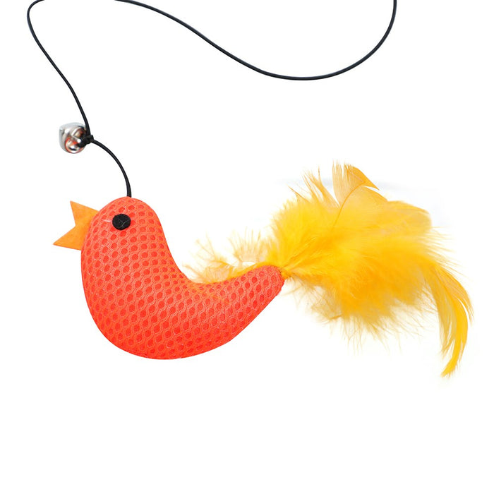 Paws & Claws POUNCE PLUSH BIRD CAT DANGLER COLS 30CM