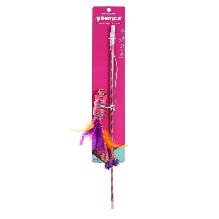 Paws & Claws POUNCE TEASE N DANGLE CAT WAND46X0.4CM