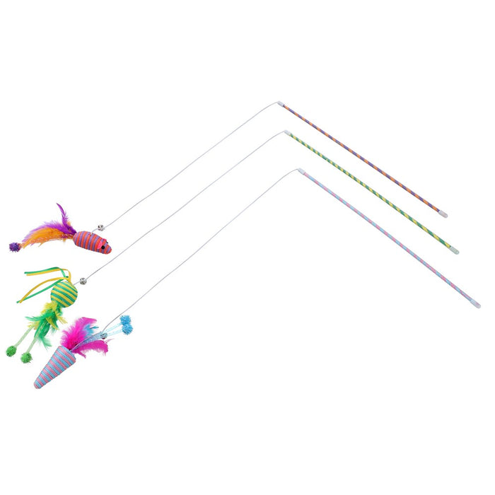 Paws & Claws POUNCE TEASE N DANGLE CAT WAND46X0.4CM