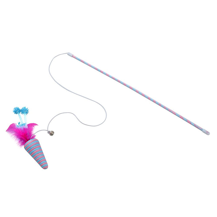 Paws & Claws POUNCE TEASE N DANGLE CAT WAND46X0.4CM