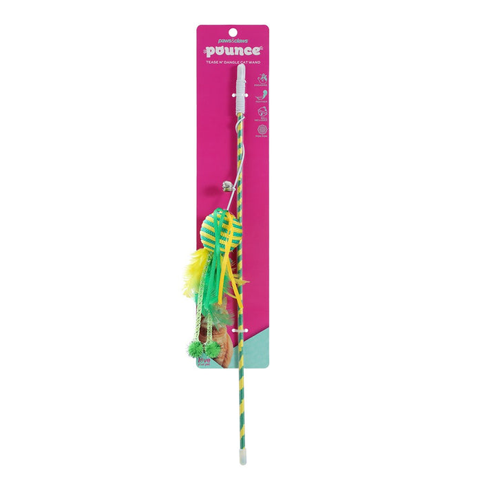 Paws & Claws POUNCE TEASE N DANGLE CAT WAND46X0.4CM