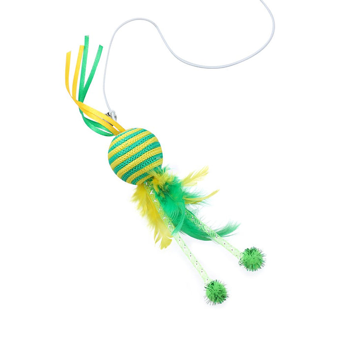 Paws & Claws POUNCE TEASE N DANGLE CAT WAND46X0.4CM