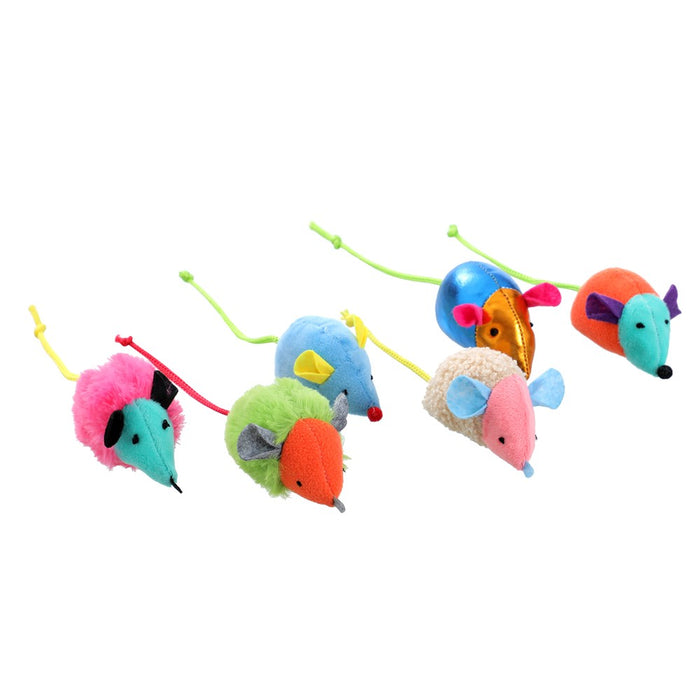 Paws & Claws POUNCE MICE VARIETY MIX 3PK 6X13CM