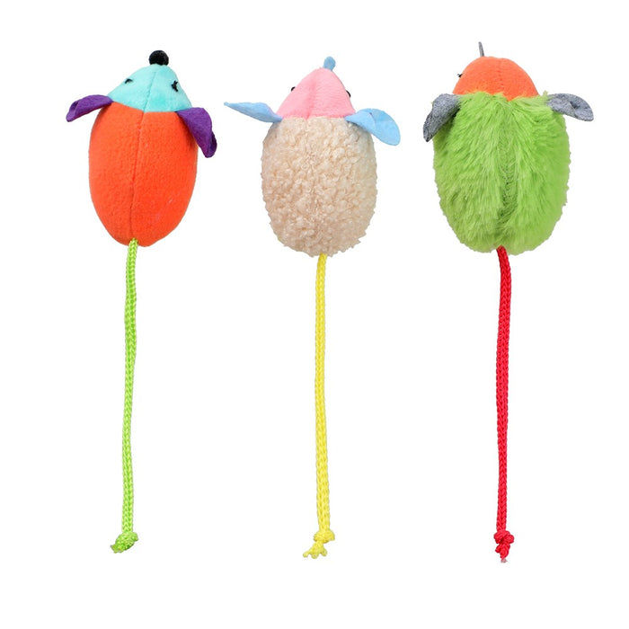 Paws & Claws POUNCE MICE VARIETY MIX 3PK 6X13CM
