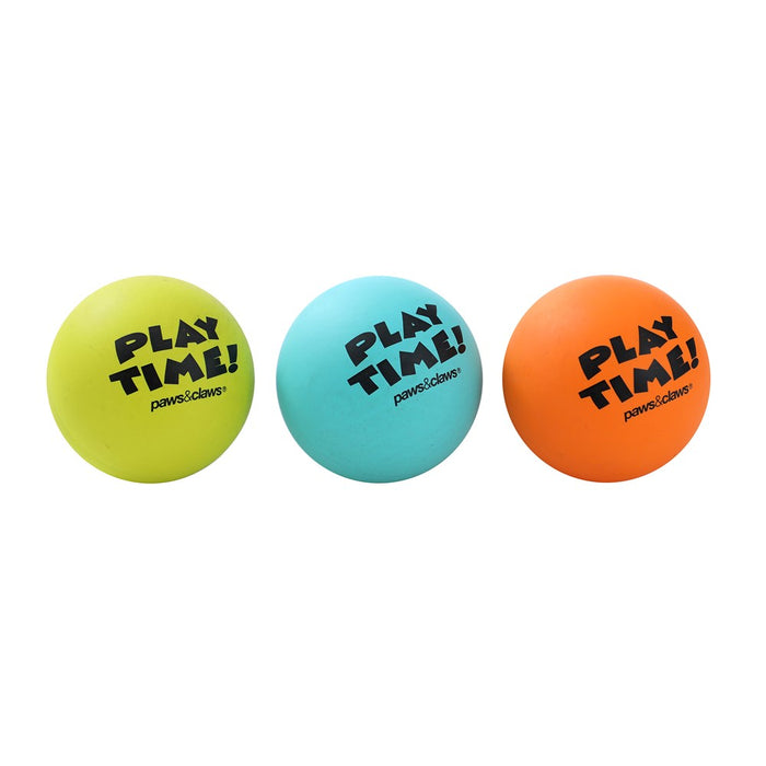 Paws & Claws FLEXI-BOUNCE BALL 3PK 6CM