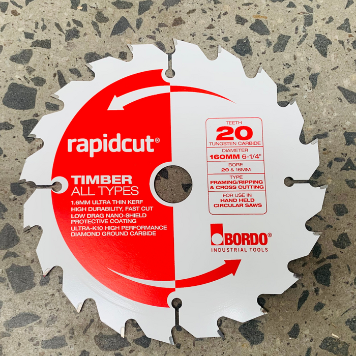 Bordo TCT Saw Blades Rapidcut Thin Kerf Blade Timber All types