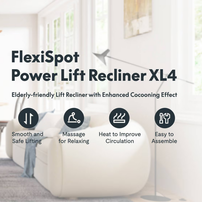 Presale Flexispot XL4 Power Lift Recliner with Massage, Heat & Headrest – Ultimate Comfort and Relaxation for Your Home