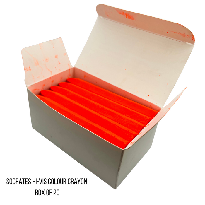 Socrates Building Supplies Hi-Vis Colour Steelfixer Crayons (Box of 20)