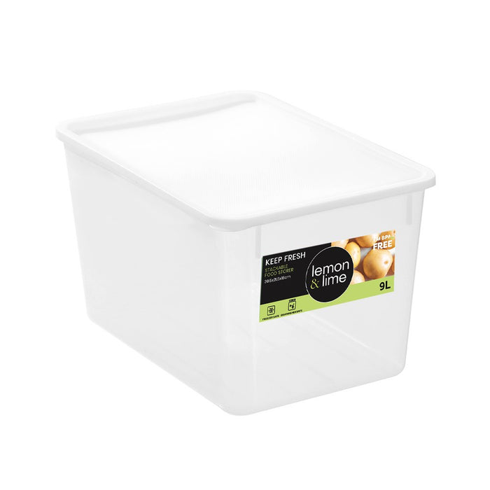 Lemon & Lime KEEP FRESH STACKABLE FOOD STORER 9L 30.5X21.5X18CM