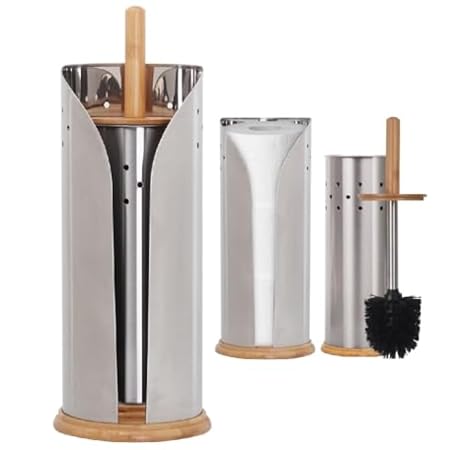Eco Basics Toilet Set & Roll Holder - Stainless Steel