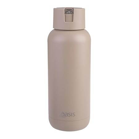 CERAMIC LINED S/S T/WALL INS. DRINK BOTTLE 1L LATTE