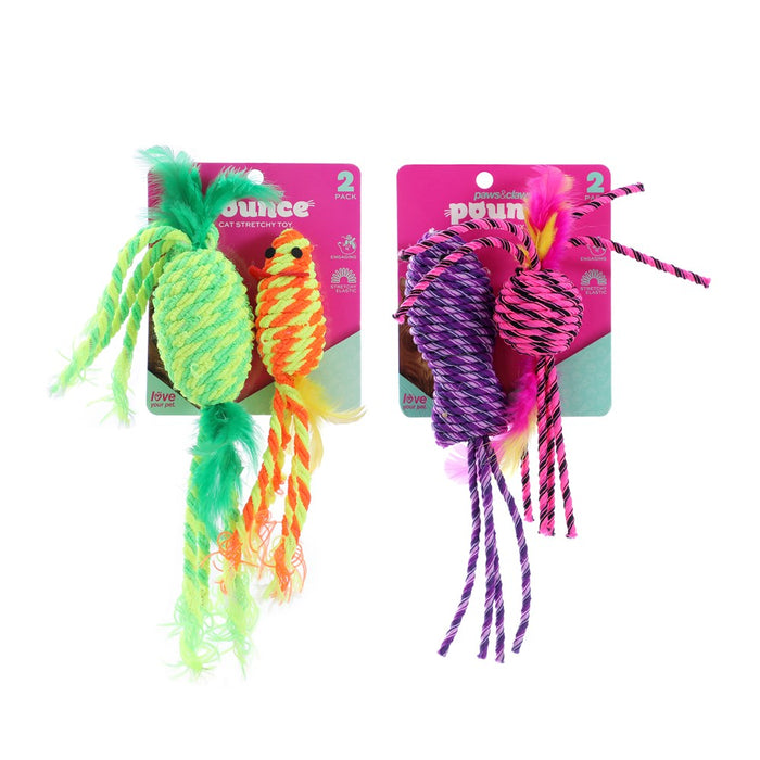 Paws & Claws POUNCE STRETCHY 2PK CAT TOY