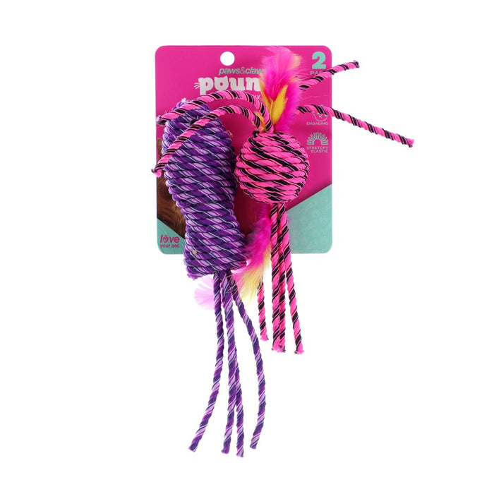 Paws & Claws POUNCE STRETCHY 2PK CAT TOY