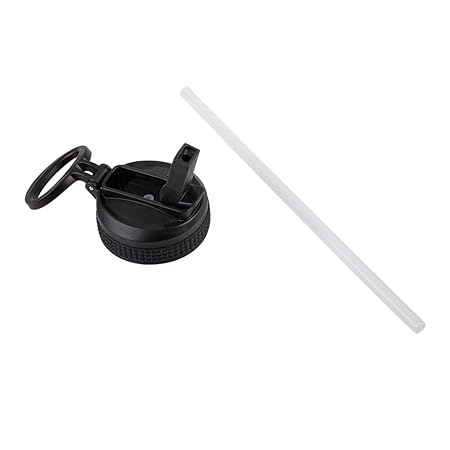 SIPPER LID & 1 STRAW ONLY FOR CHALLENGER 1.1L (CARDED) BLACK