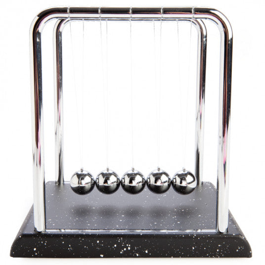 Large Newton's Cradle with Marble-look Base
