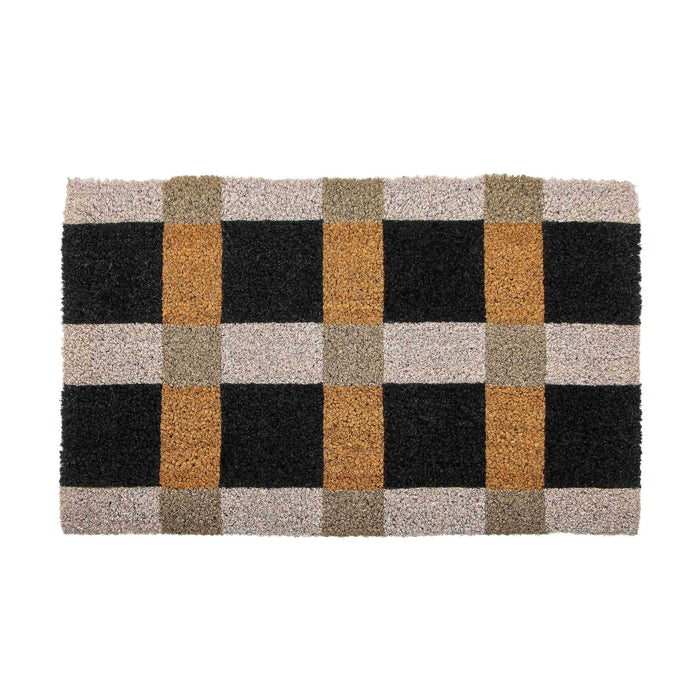 NSIMG-SHA256:ec3a95119f5626006507bdca26f1b5ce876923844c630eae91919360c04828d6 · Isalbi Rogue Coir Door Mat - Gingham - Black