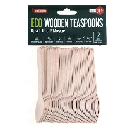 Eco-Friendly Wooden Teaspoon - 11cm - 50pk