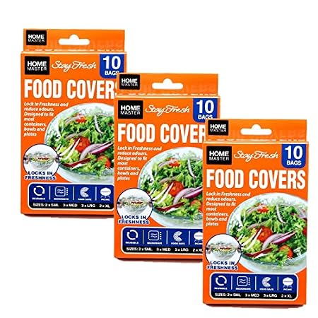 Food Cover 10pk Assorted Covers Small, Medium, Large, X-Large