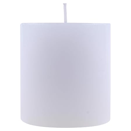 Candle Unscented Pillar Flat Top 7cm x 7.5cm