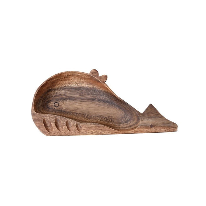 2 set Acacia Whale Serving Plate