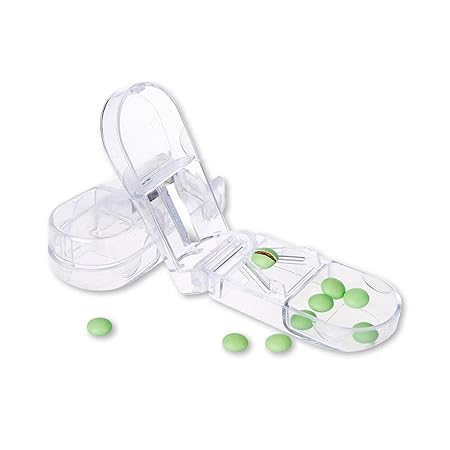 Pill Cutter with Storage - Stainless Steel Blade