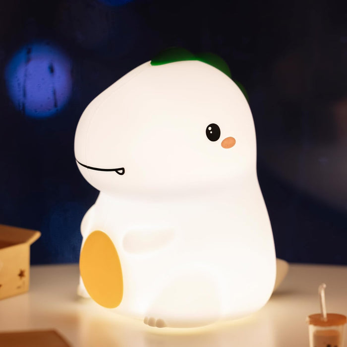 ONEIN Cute Night Light for Kids Baby, Portable Silicone Rechargeable Nightlight, Cordless LED Touch Sensor Dimmable Bedside Lamp, Small Squishy Toy for Boy Girl, Nursery Decor (Fried Egg)