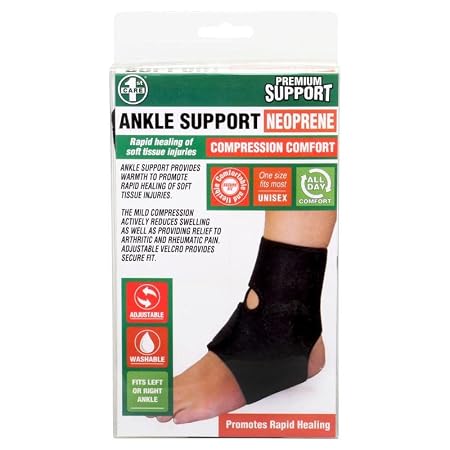 Support Premium Ankle Wrap & Strap (Adjustable) - Neoprene