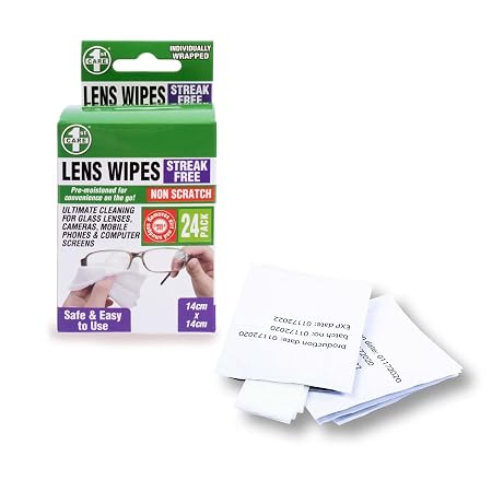 Pre-Moistened Lens Cleaning Wipes 24pk