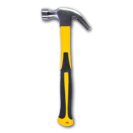 Hammer Claw Rubber Grip Black & Yellow 16oz