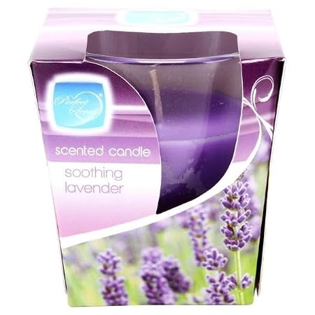 Candle Glasslight Scented 7cm Soothing Lavender
