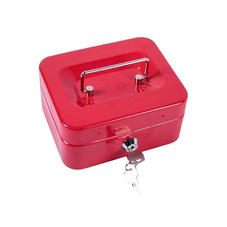 Cash Box Metal 19cm x 15.5cm x 8cm