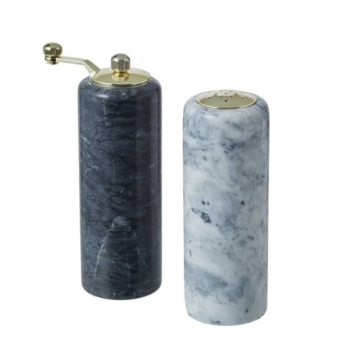 Davis & Waddell Nuvolo Marble Salt & Pepper Mill Grey & Black